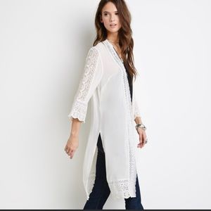 Forever 21 lace kimono size small
